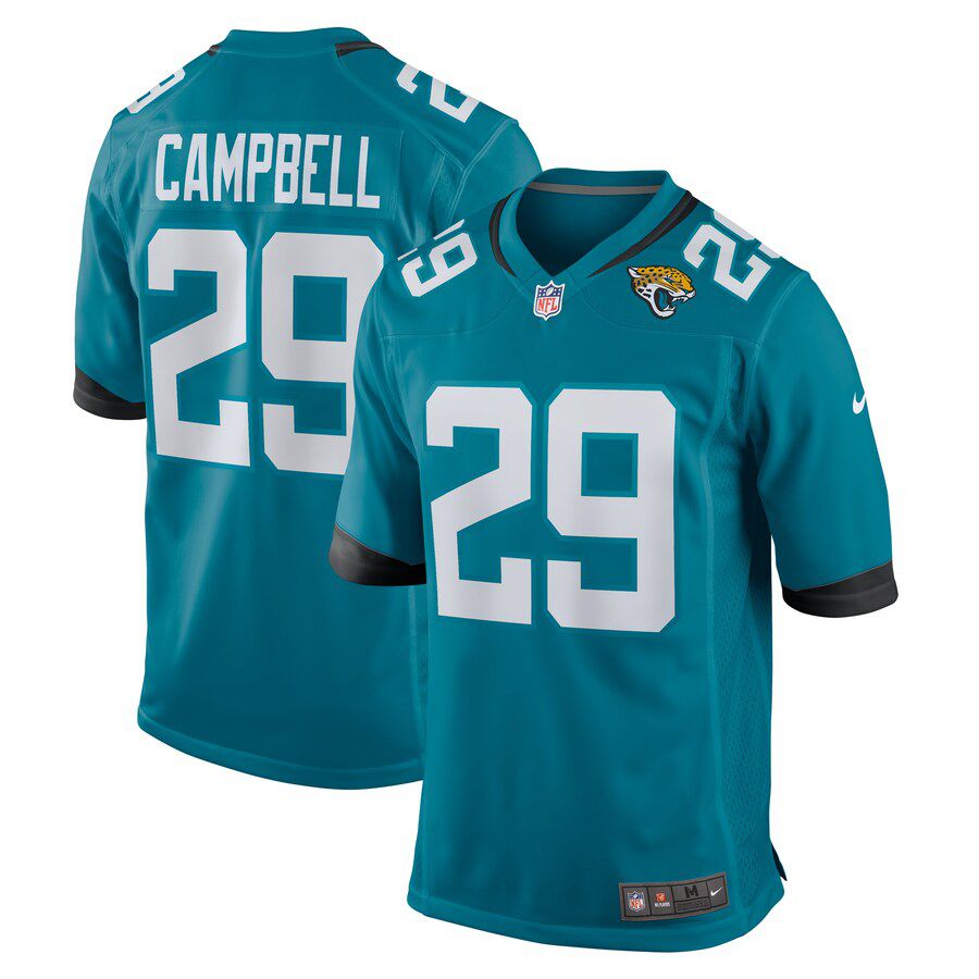 Men Jacksonville Jaguars #29 Tevaughn Campbell Nike Teal Home Game Player NFL Jersey